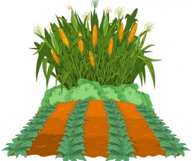 Creative corn art background vector 02