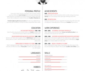 Creative resume template design vectors 01