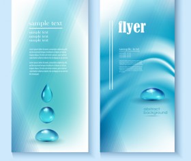 Creative water flyer cover vector material 01