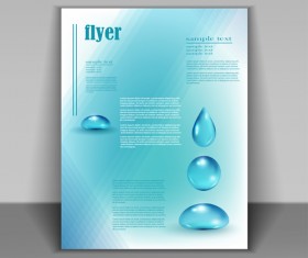 Creative water flyer cover vector material 02