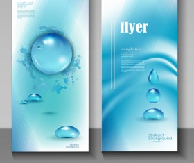 Creative water flyer cover vector material 04