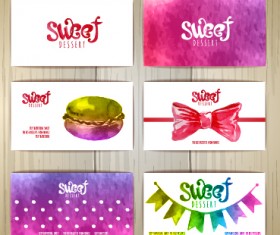 Cute sweet cards vectors material 02