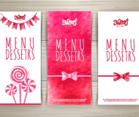 Cute sweet cards vectors material 04