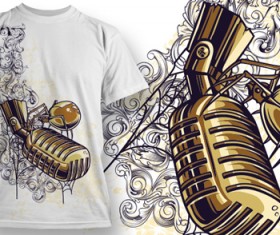 Fashion T-shirt design elements set vector 03