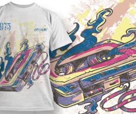 Fashion T-shirt design elements set vector 06