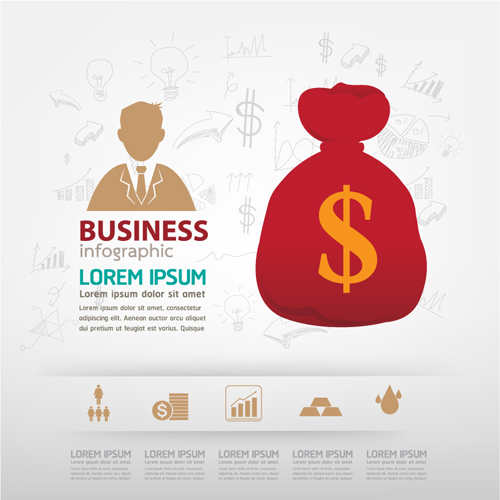 Finance business template concept vector 03