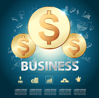 Finance business template concept vector 06