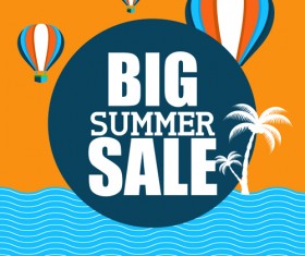 Flyer sale summer holidays vector material 01