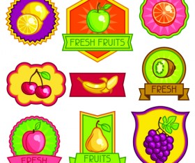 Fresh fruit labels vector design