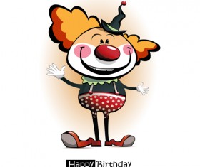 Funny cartoon character with birthday cards set vector 12