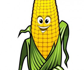 Funny corn cartoon styles vectors 03