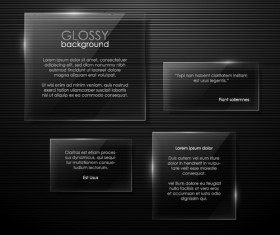 Glass web Interface design material vector 02