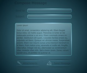 Glass web Interface design material vector 04