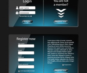 Glass web Interface design material vector 05