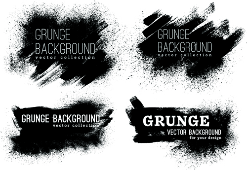 Grunge ink background vectors material 02