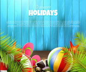 Happy summer holiday background vectors 02