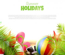 Happy summer holiday background vectors 04