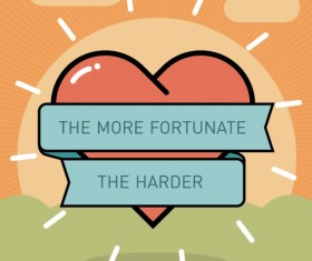 Heart with sun cartoon background vector