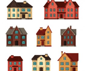 House flat style vector background 04