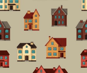 House flat style vector background 06