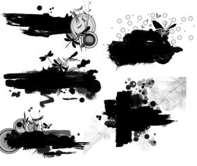 Ink with fashion elements Photoshop brushes
