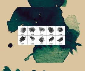 Ink with watercolor photoshop brushes