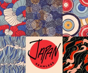 Japan style vector seamless pattern