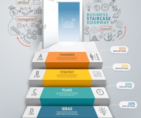 Ladder with infographic business vector