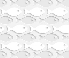 Layered white vector seamless pattern 05