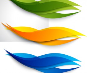 Leaf shape wavy background vector material 01