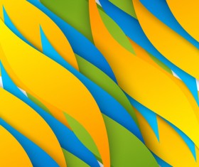 Leaf shape wavy background vector material 03