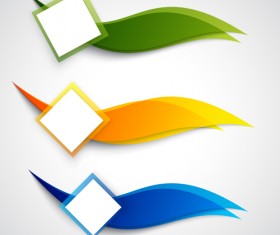 Leaf shape wavy background vector material 04