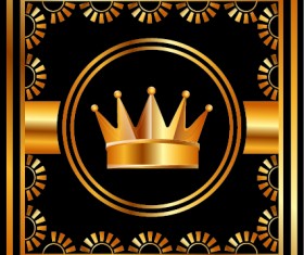 Luxury gold business cards template vector 01