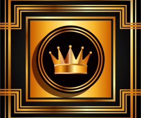 Luxury gold business cards template vector 02