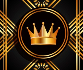 Luxury gold business cards template vector 03