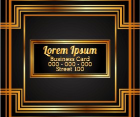 Luxury gold business cards template vector 04