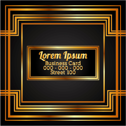 Luxury gold business cards template vector 04