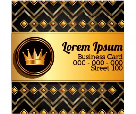 Luxury gold business cards template vector 06