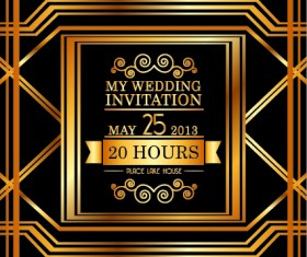 Luxury gold business cards template vector 07