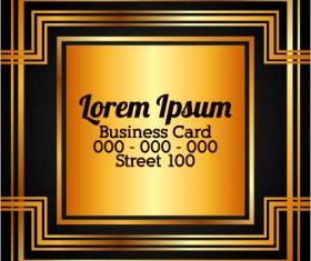 Luxury gold business cards template vector 09