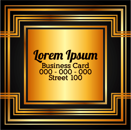 Luxury gold business cards template vector 09