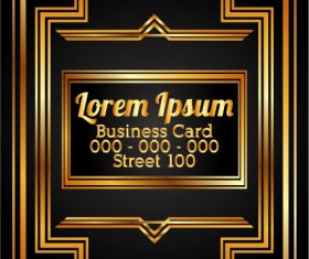 Luxury gold business cards template vector 11