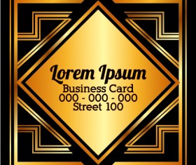 Luxury gold business cards template vector 12