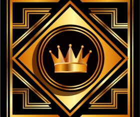 Luxury gold business cards template vector 18