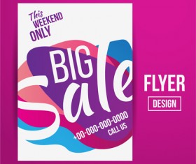 Modern big sale vector flyer material 01