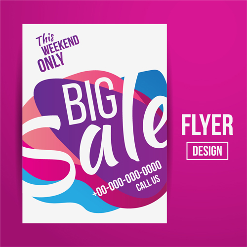 Modern big sale vector flyer material 01