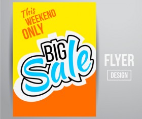 Modern big sale vector flyer material 02