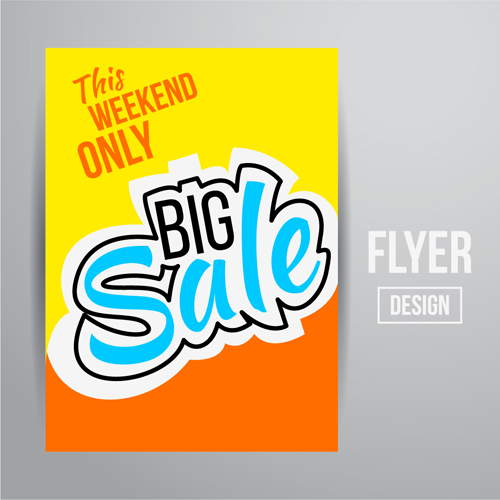 Modern big sale vector flyer material 02