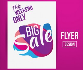 Modern big sale vector flyer material 04