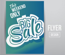 Modern big sale vector flyer material 05